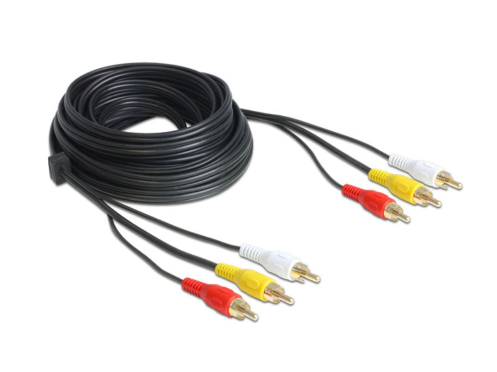 3m RCA Audio Cable Connections Red, White Male RCA to RCA / Phono Terminations