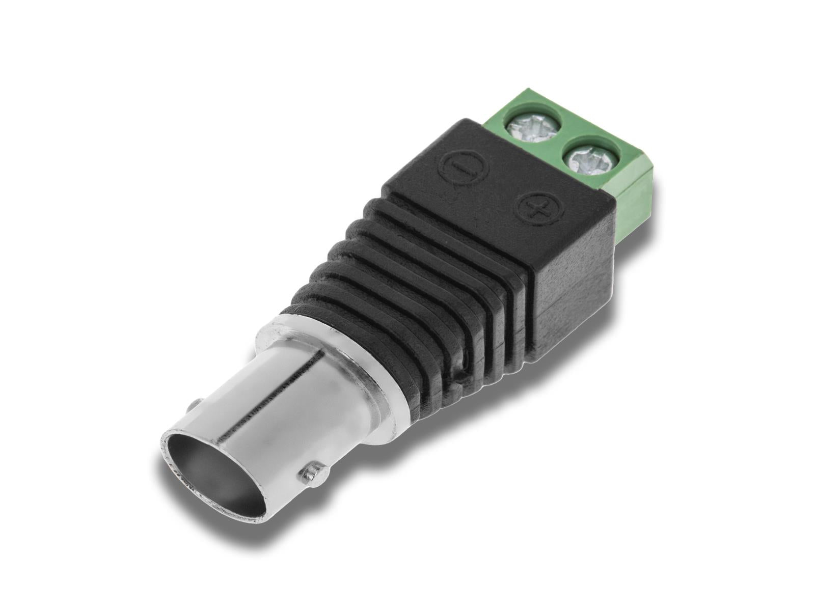 Female BNC Socket to Screw Terminal Block Adapter
