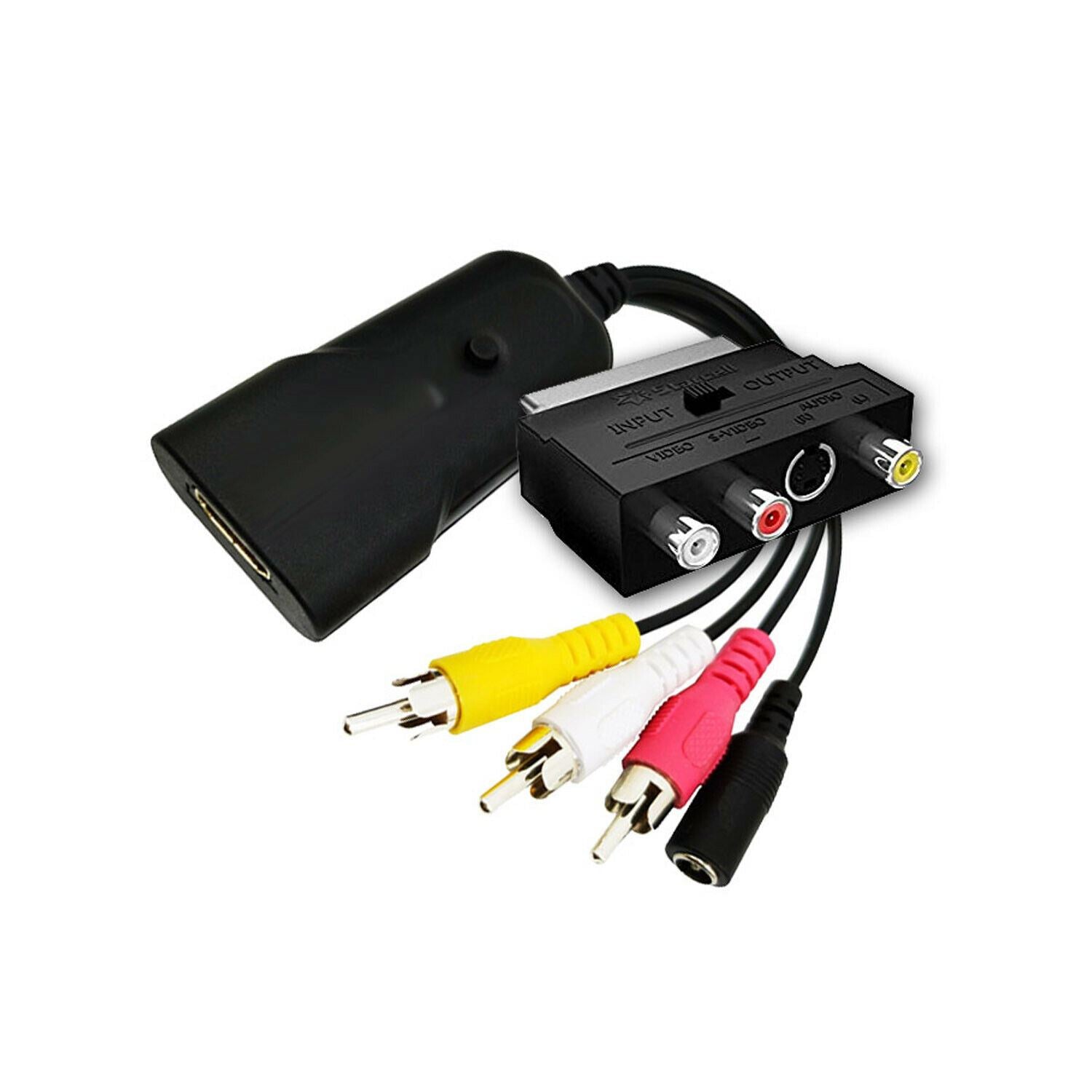 HDMI to Scart ConverterIncludes USB to DC Plug Power Cable Length 75cm