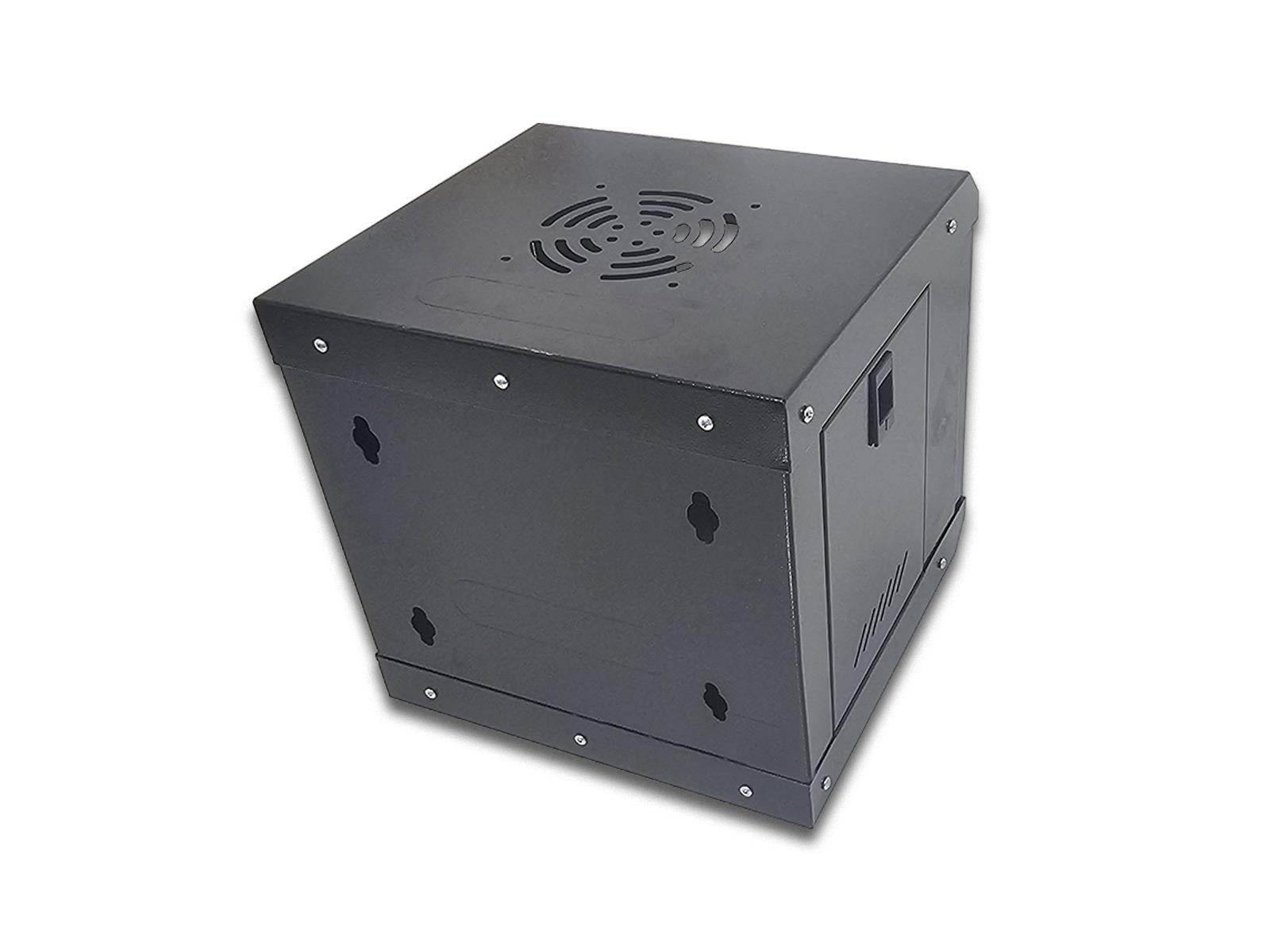 6U Half Rack Data Cabinet - 10" Wall Mount Server Rack with Shelf & Lock | 300mm Depth