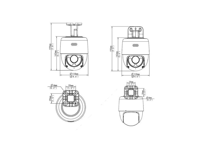 UniArch™ 3MP Dome Network Camera (30m IR, 4mm Lens, Microphone, Speaker, Pan / Tilt)