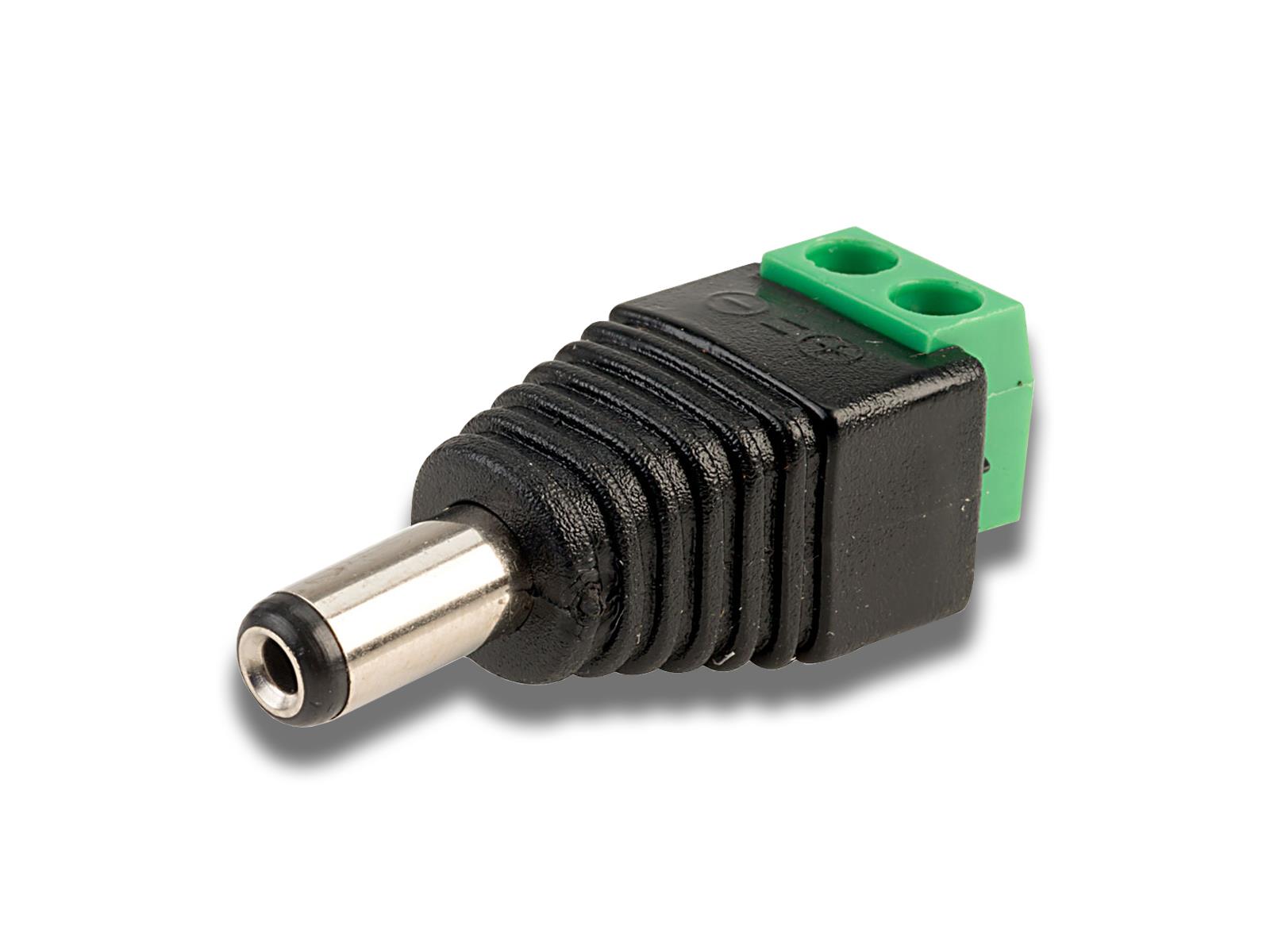 Male DC 5.5 x 2.1mm Plug to Screw Terminal Block Adapter