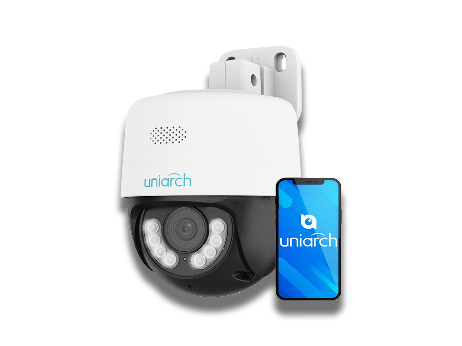 UniArch™ 3MP Dome Network Camera (30m IR, 4mm Lens, Microphone, Speaker, Pan / Tilt)