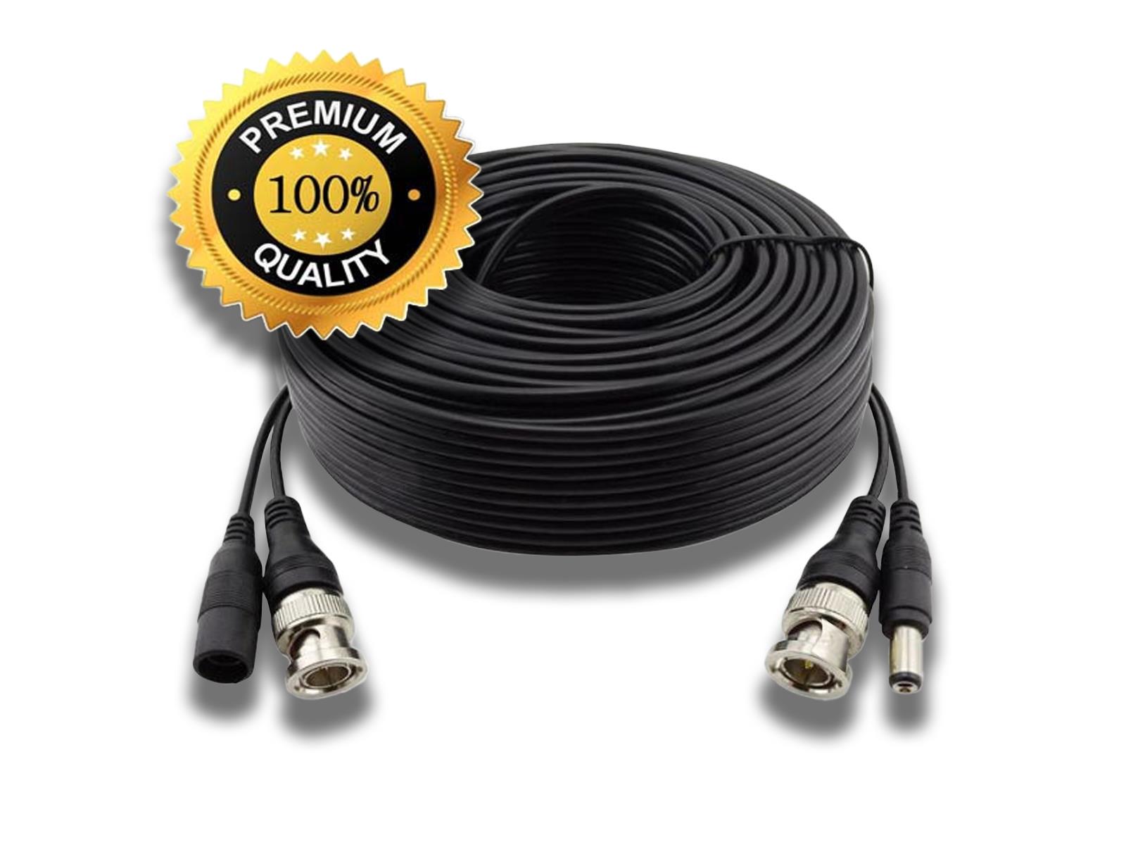 Professional BNC to BNC + DC Cable