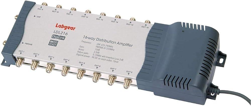 Labgear 16 Way TV Amplifier with Bypass