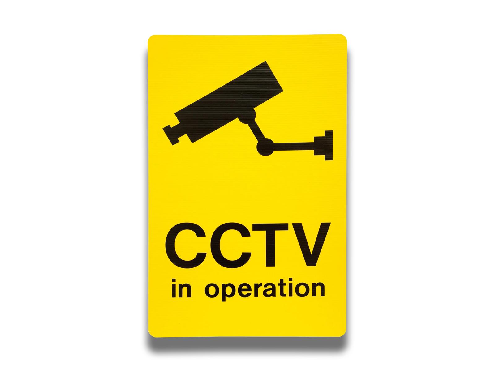 Heavy Duty PVC CCTV Warning Sign (400x488mm)