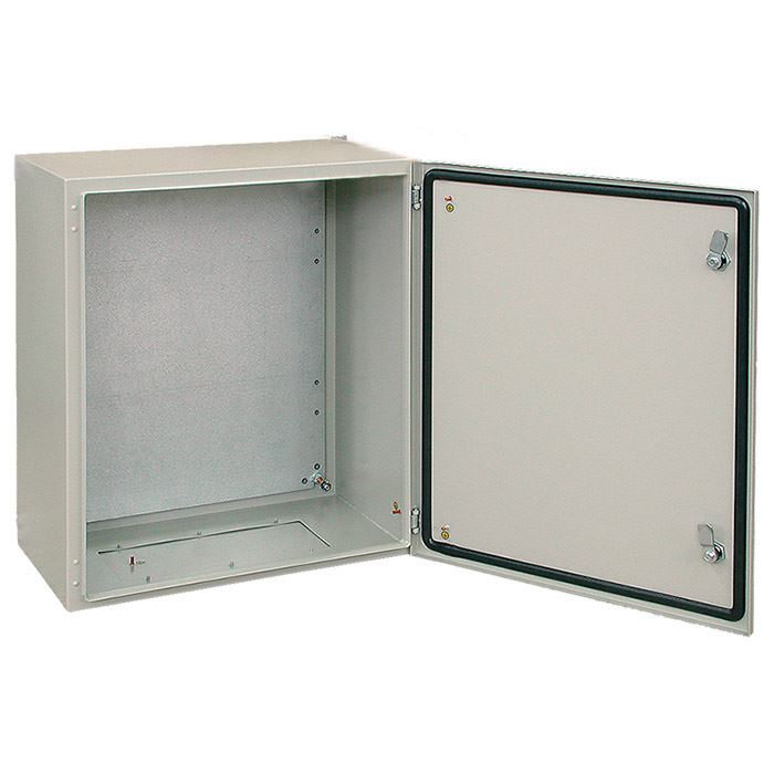 Metal Cabinet Door with Lock, Electronic Cable Entry System for Wall Mounting (250 x 200 x 150mm)