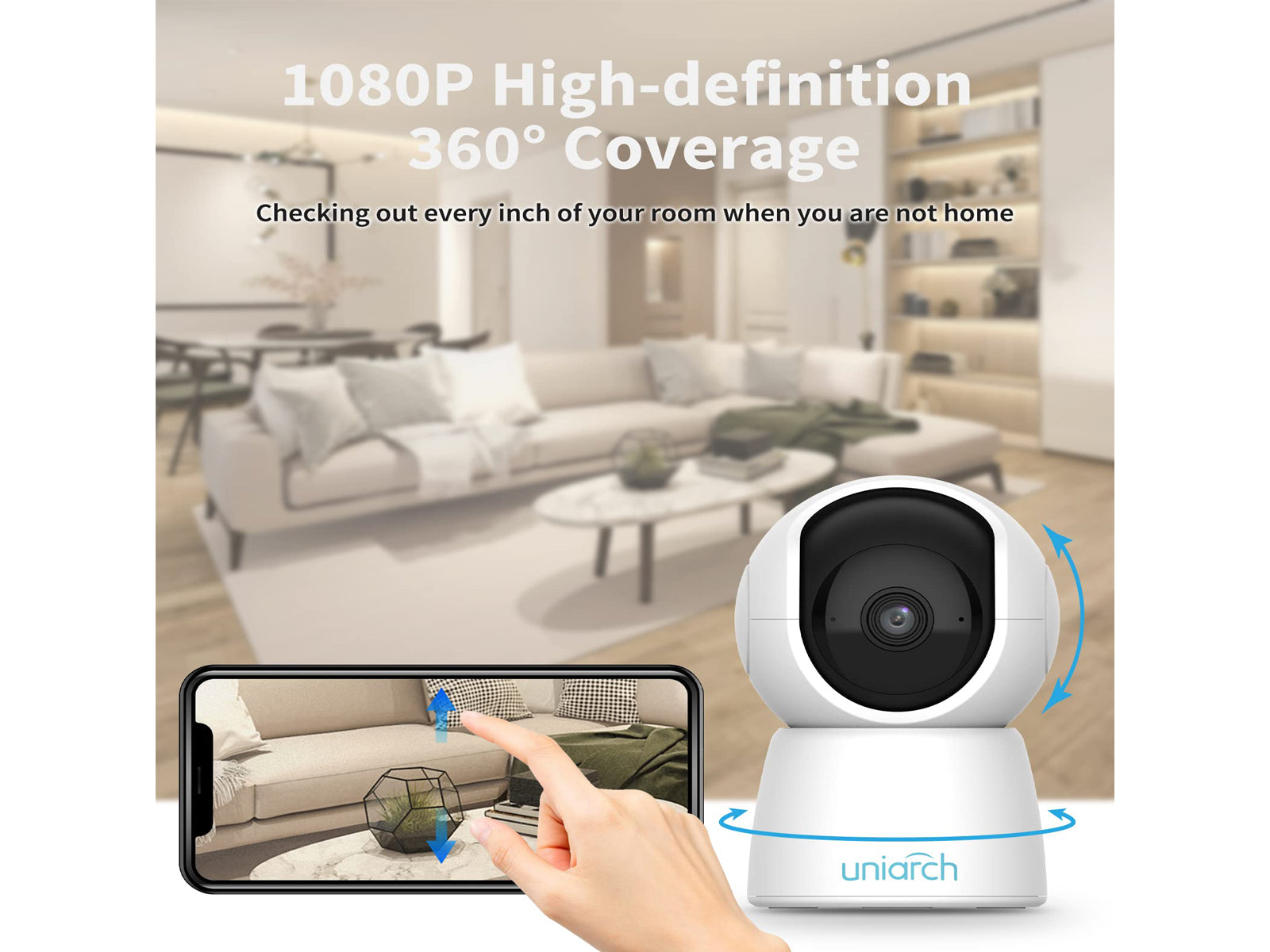 Uniarch Uho-S2 Smart Camera ( 2mp, 10m IR, Pan / Tilt. Speaker & Mic )